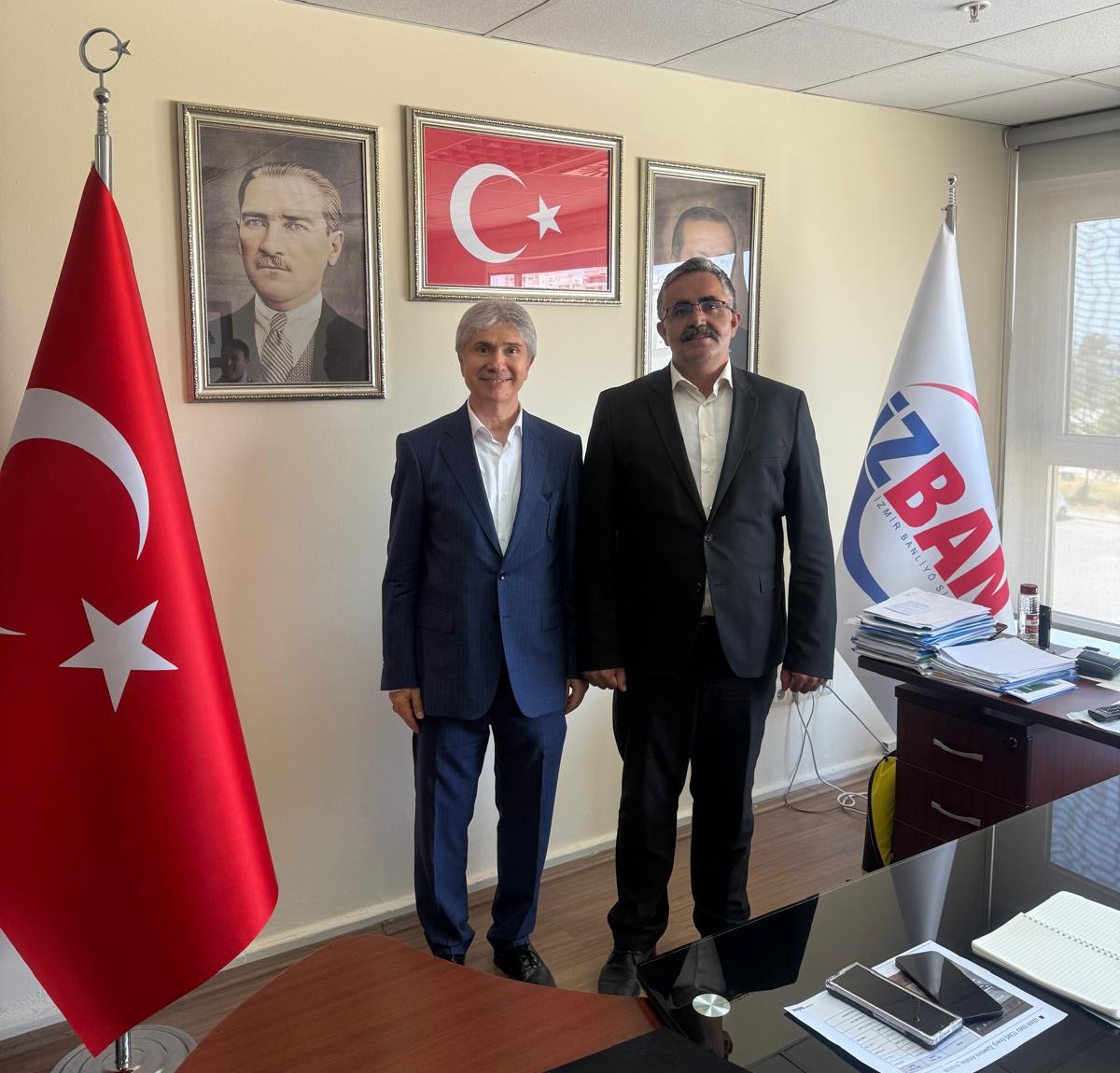 Genel Müdürümüz Sayın M. Zeki ARAS, İZBAN A.Ş. Genel Müdürü Sayın Volkan YURTOĞLU’nu makamında ziyaret etti.