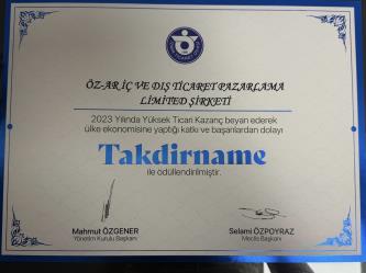 Ozar Takdir Belgeleri 