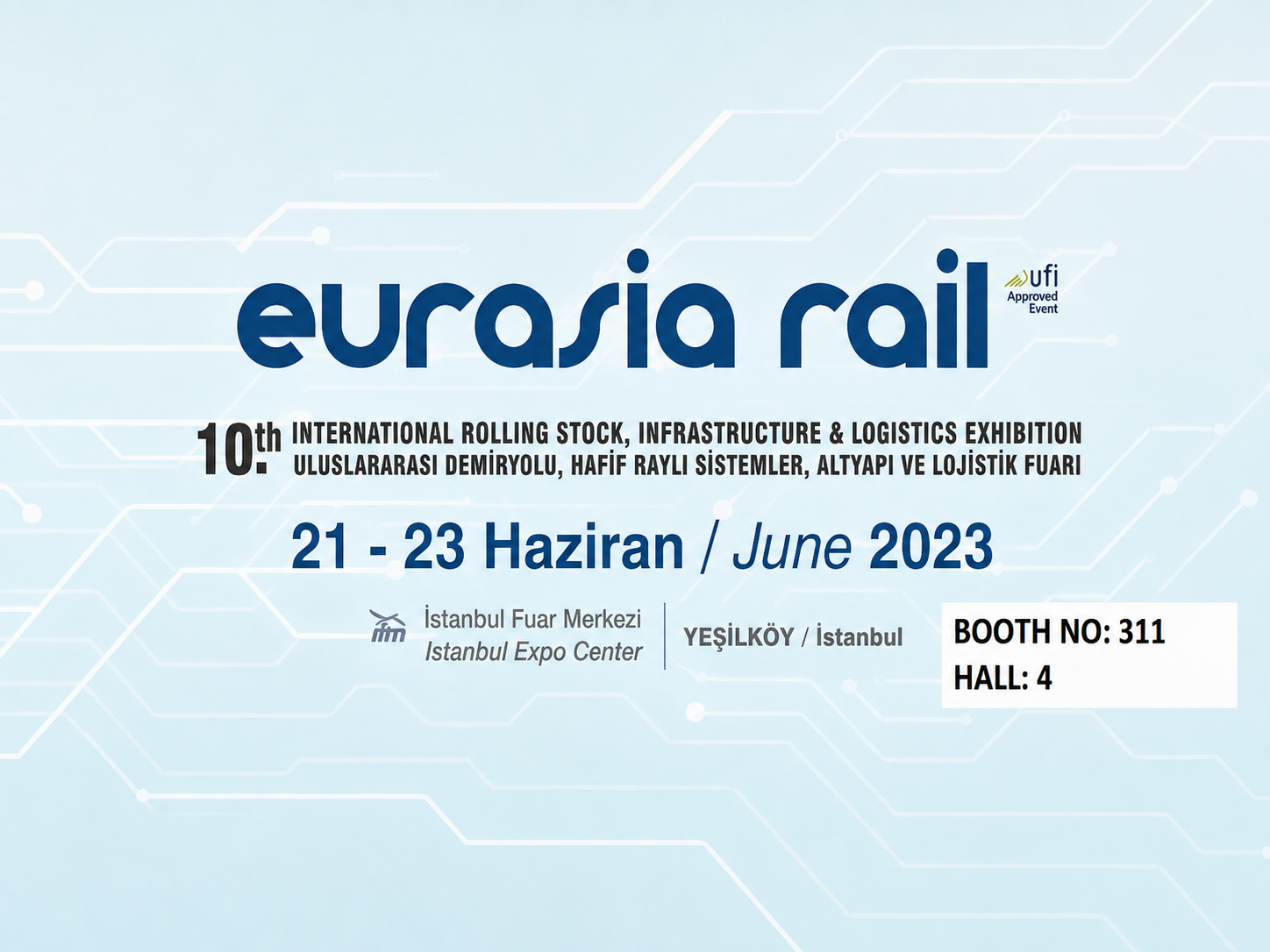 Eurasia Rail 2023 Fuarındayız